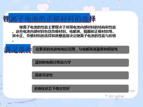 锂离子电池三元正极材料(全面)正式版PPT文档
