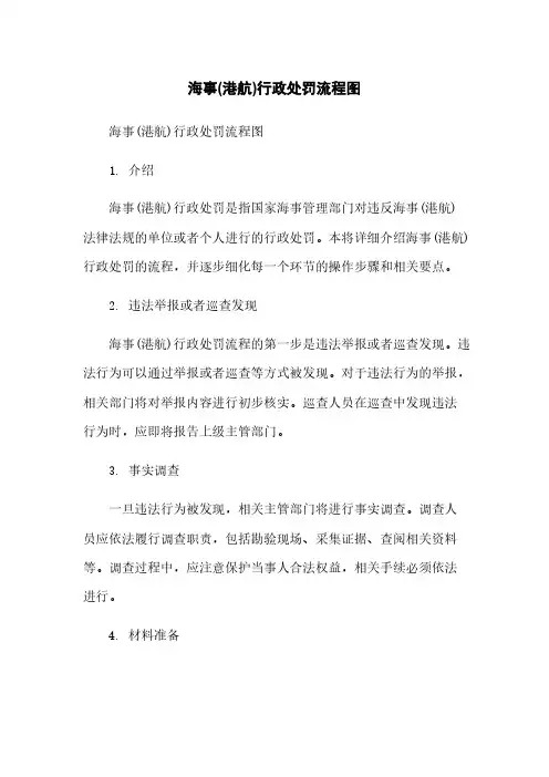 海事(港航)行政处罚流程图