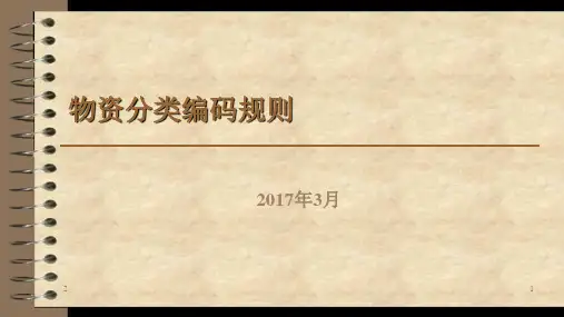 物资分类编码规则PPT学习课件