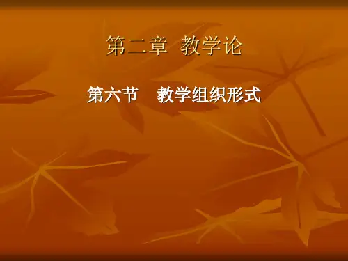 十二、教学组织形式(课件)