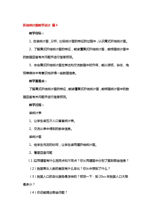 折线统计图教学设计4篇
