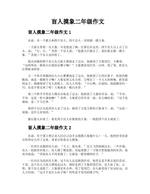 盲人摸象二年级作文