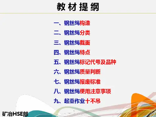 钢丝绳使用培训教材ppt课件.ppt