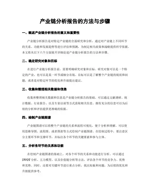 产业链分析报告的方法与步骤