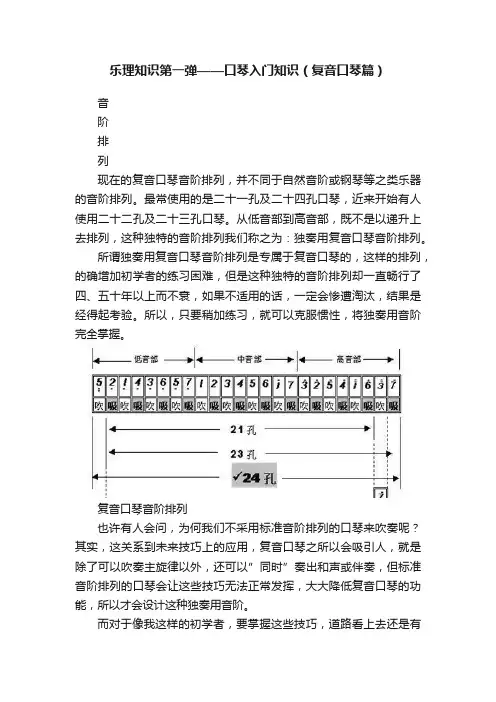 乐理知识第一弹——口琴入门知识（复音口琴篇）