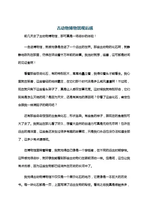 古动物博物馆观后感