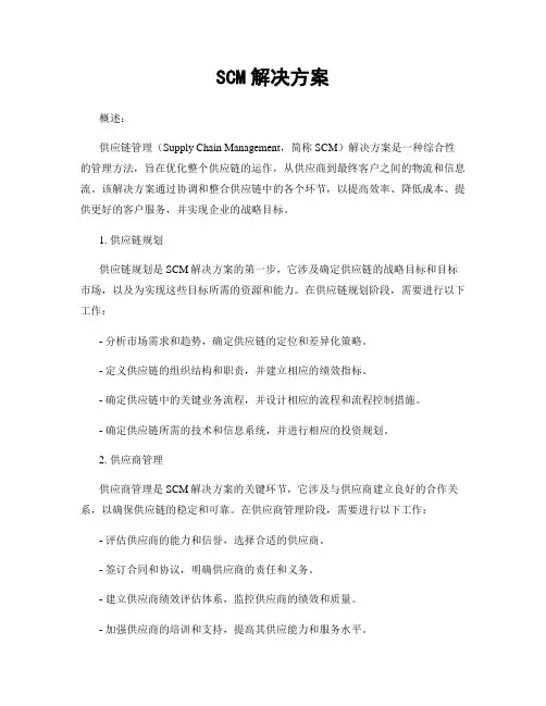 SCM解决方案