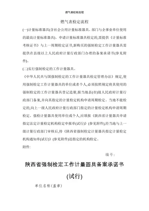 燃气表校检流程