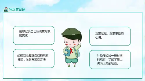写观察日记记录自己所观察对象的变化内容宣讲PPT课件