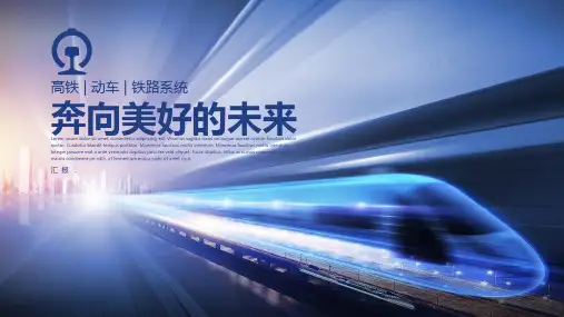 精美动感高铁动车铁路系统PPT模板