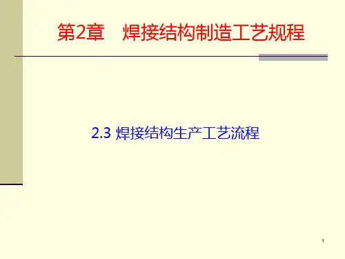 第04讲 第2章 焊接结构制造工艺规程③焊接结构生产工艺流程及控制PPT课件