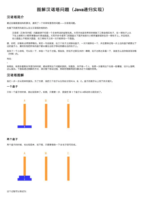 图解汉诺塔问题（Java递归实现）