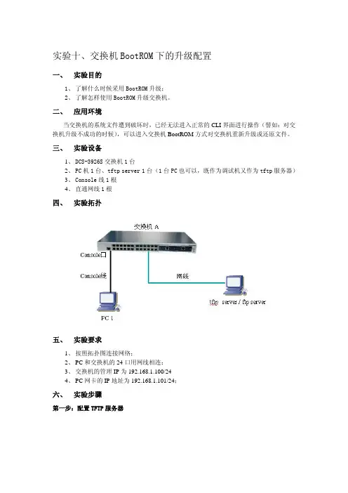 神州数码Bootrom下的升级配置