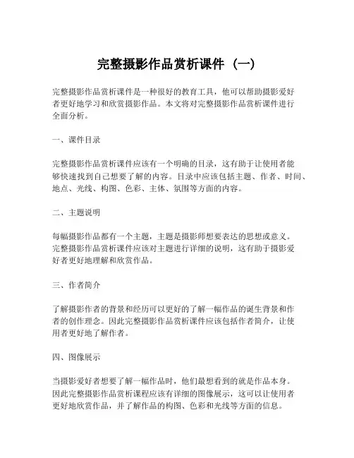 完整摄影作品赏析课件 (一)