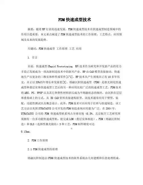 FDM快速成型工艺