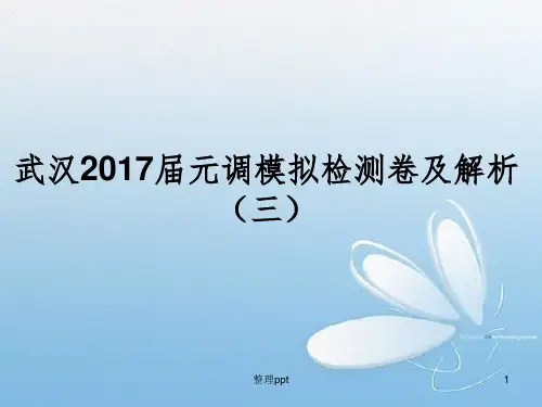武汉2017届九年级元调模拟语文检测卷及解析