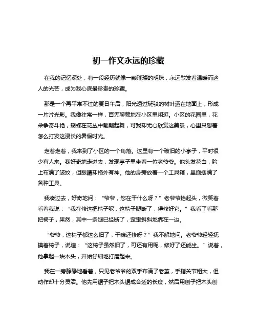初一作文永远的珍藏