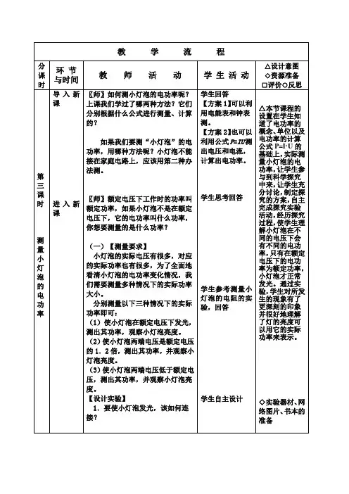 8.3测量小灯泡的电功率