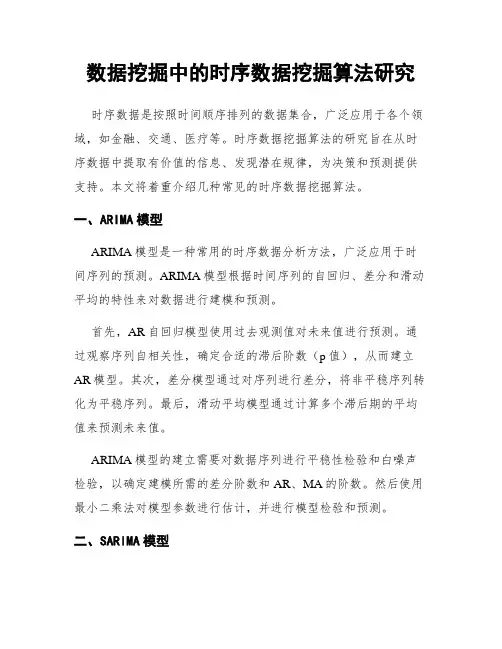 数据挖掘中的时序数据挖掘算法研究