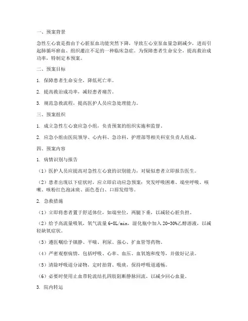 急性左心衰_应急预案
