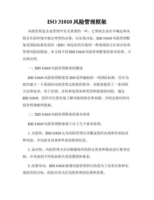 ISO 31010风险管理框架