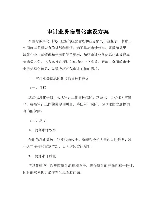 审计业务信息化建设方案