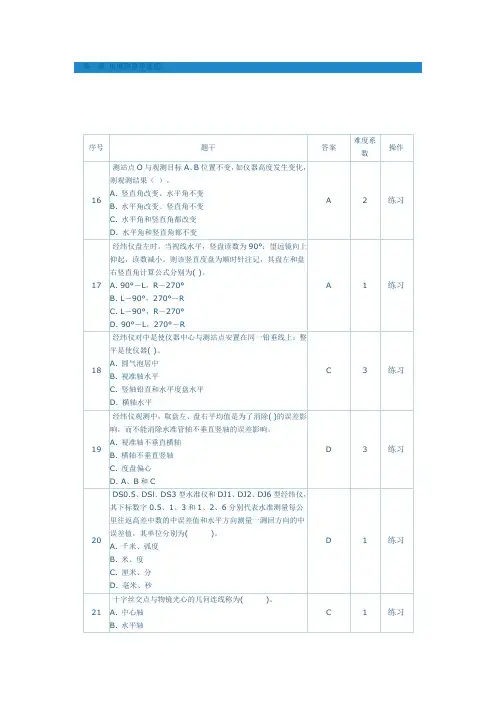 测量试题题2