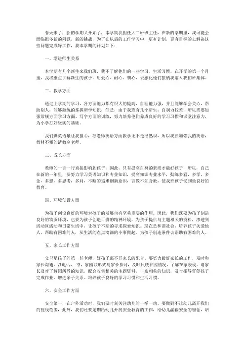 2020大班配班教师个人工作计划