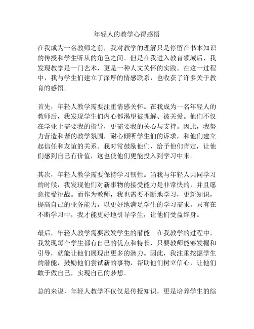 年轻人的教学心得感悟