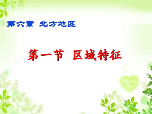 星球版地理八年级下第六章北方地区第一节区域特征(共20张PPT)