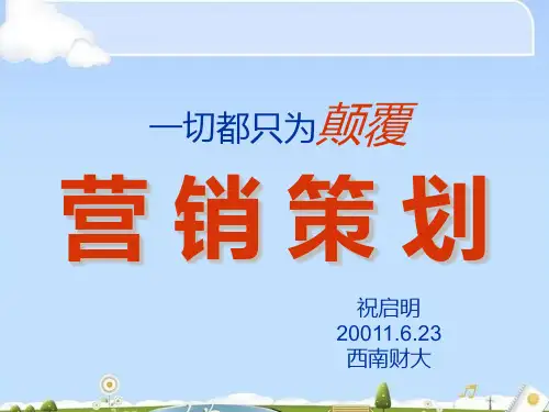 营销策划专题培训(ppt 35页)