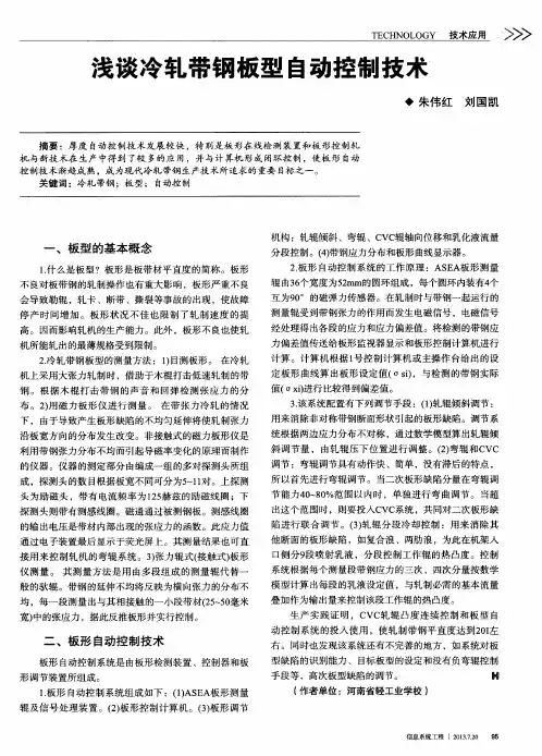 浅谈冷轧带钢板型自动控制技术