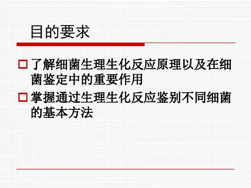 微生物生理生化鉴定