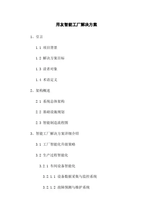 用友智能工厂解决方案