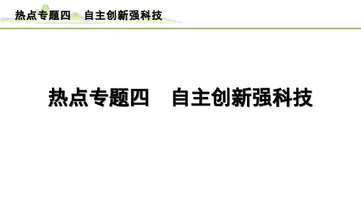 【中考道德与法治复习】《4.热点专题四 自主创新强科技》PPT课件