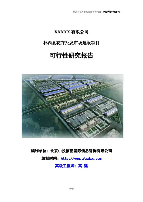 林西县花卉批发市场建设项目可行性研究报告