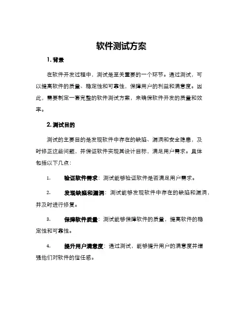 软件测试方案