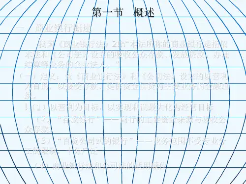 银行法之商业银行法PPT(19张)
