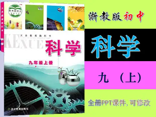 浙教版,科学,九年级,上册,初三,全册PPT,课件,浙江教育出版社