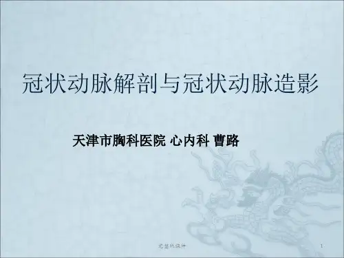 冠状动脉解剖与冠状动脉造影ppt课件