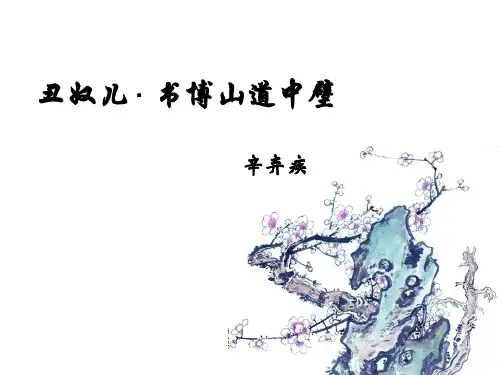 丑奴儿·书博山道中壁ppt