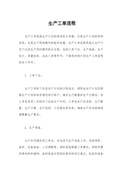 生产工单流程