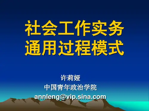 社会工作实务通用过程模式(PPT-41)