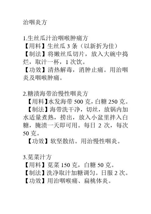 治咽炎方