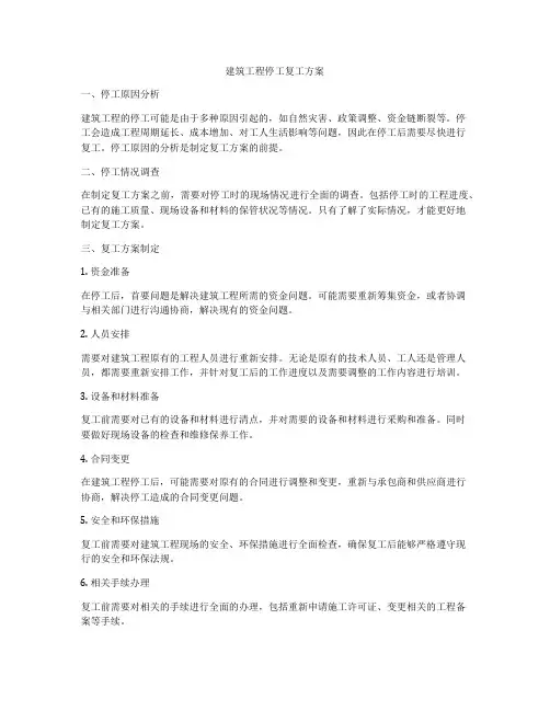 建筑工程停工复工方案