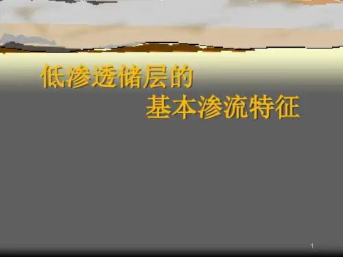 低渗非达西渗流特征