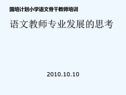 语文教师专业发展 PPT