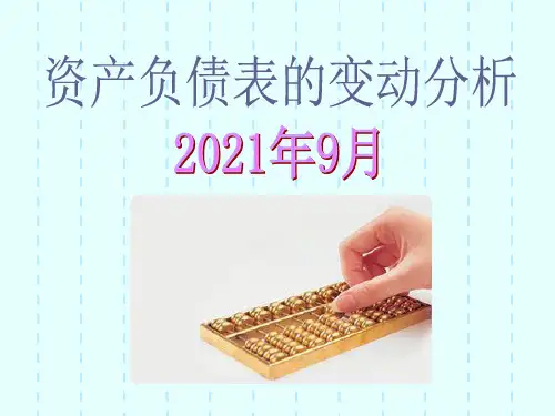 资产负债表的变动分析