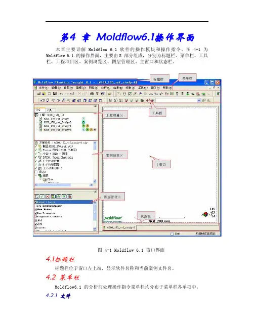 moldflow6.1中文教程第4 章 Moldflow6.1操作界面