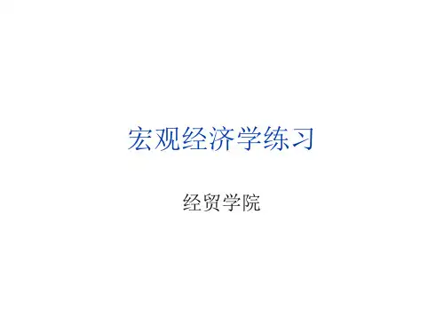 Exercise 多恩布什《宏观经济学》配套版讲义